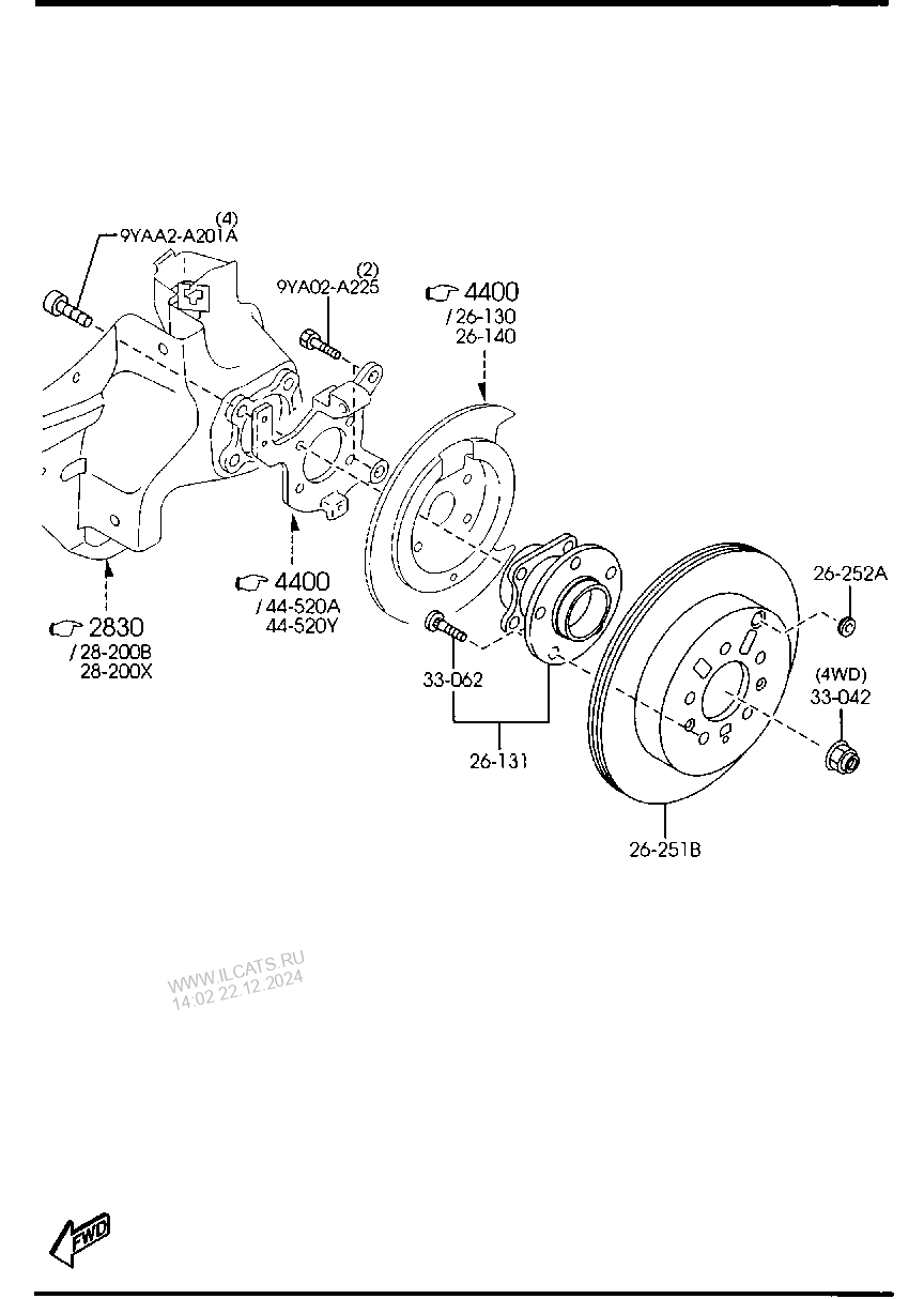 REAR AXLE MAZDA CX-7