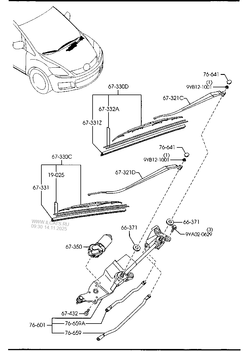 WINDSHIELD WIPERS MAZDA CX7