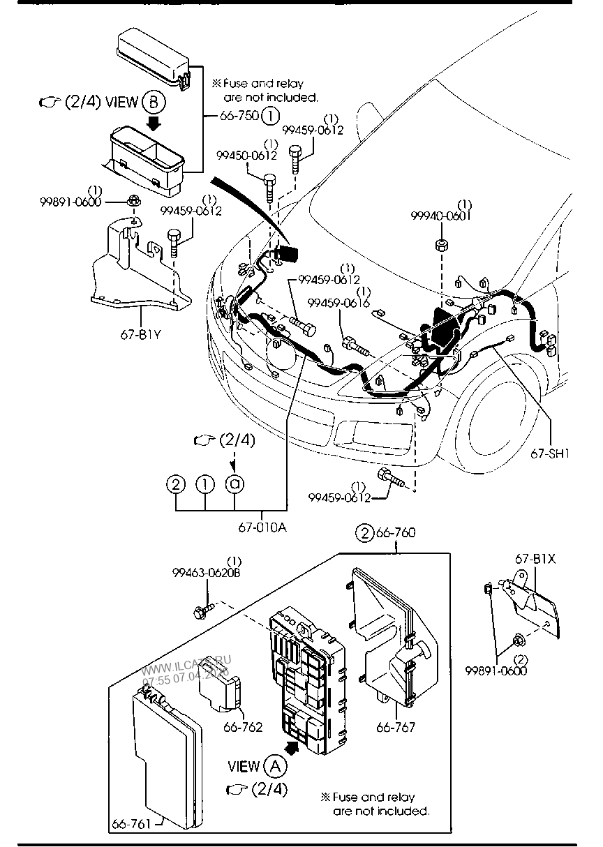 FRONT DRIVE SHAFTS (2WD) MAZDA CX-7