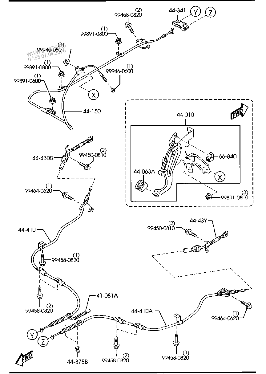 МЕХАНИЗМ ПЕРЕДНЕЙ ПОДВЕСКИ MAZDA CX-7