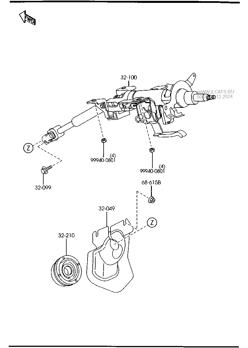 STEERING COLUMN & SHAFTS MAZDA6