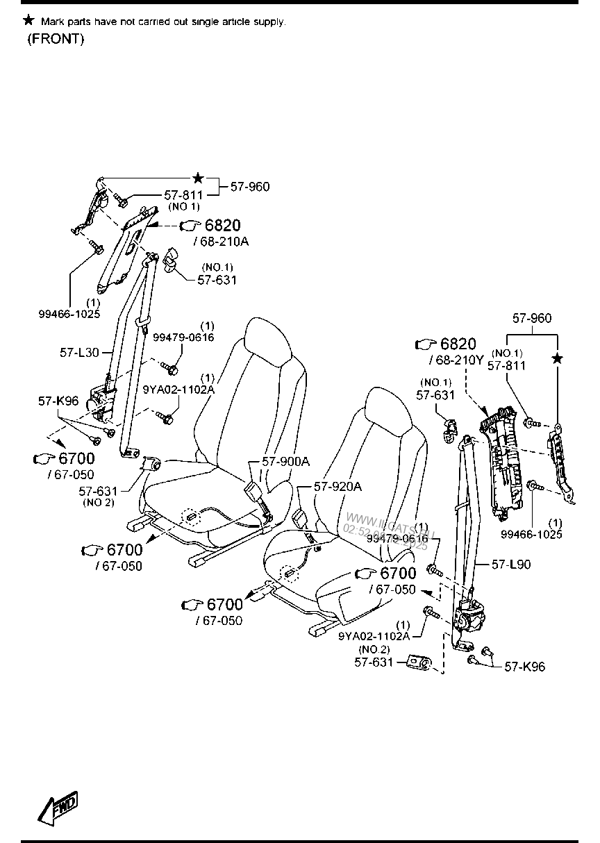 SEAT BELTS MAZDA CX3