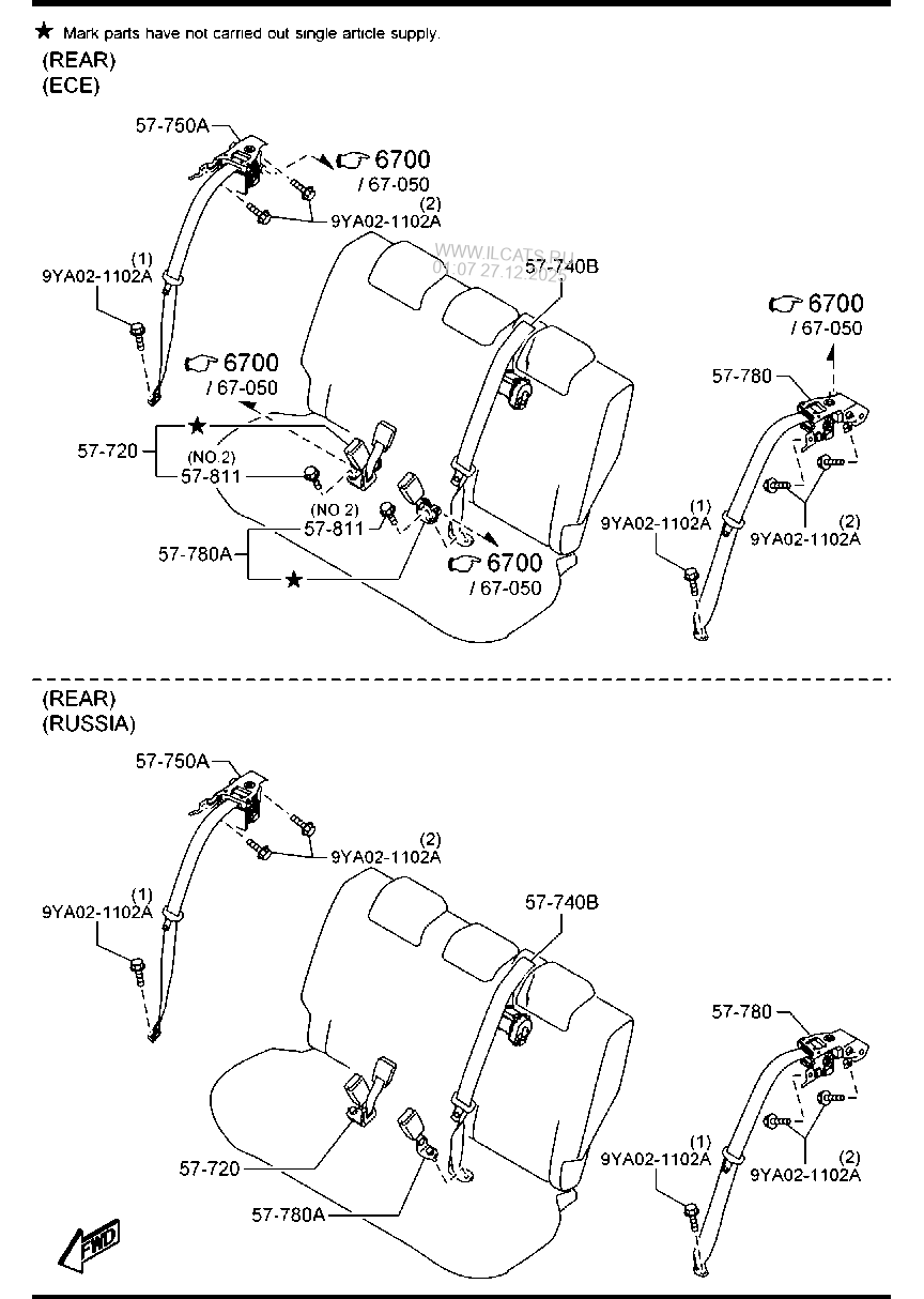 SEAT BELTS MAZDA CX3