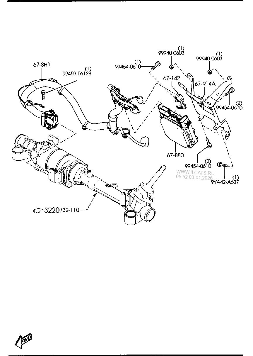 POWER STEERING SYSTEM MAZDA6