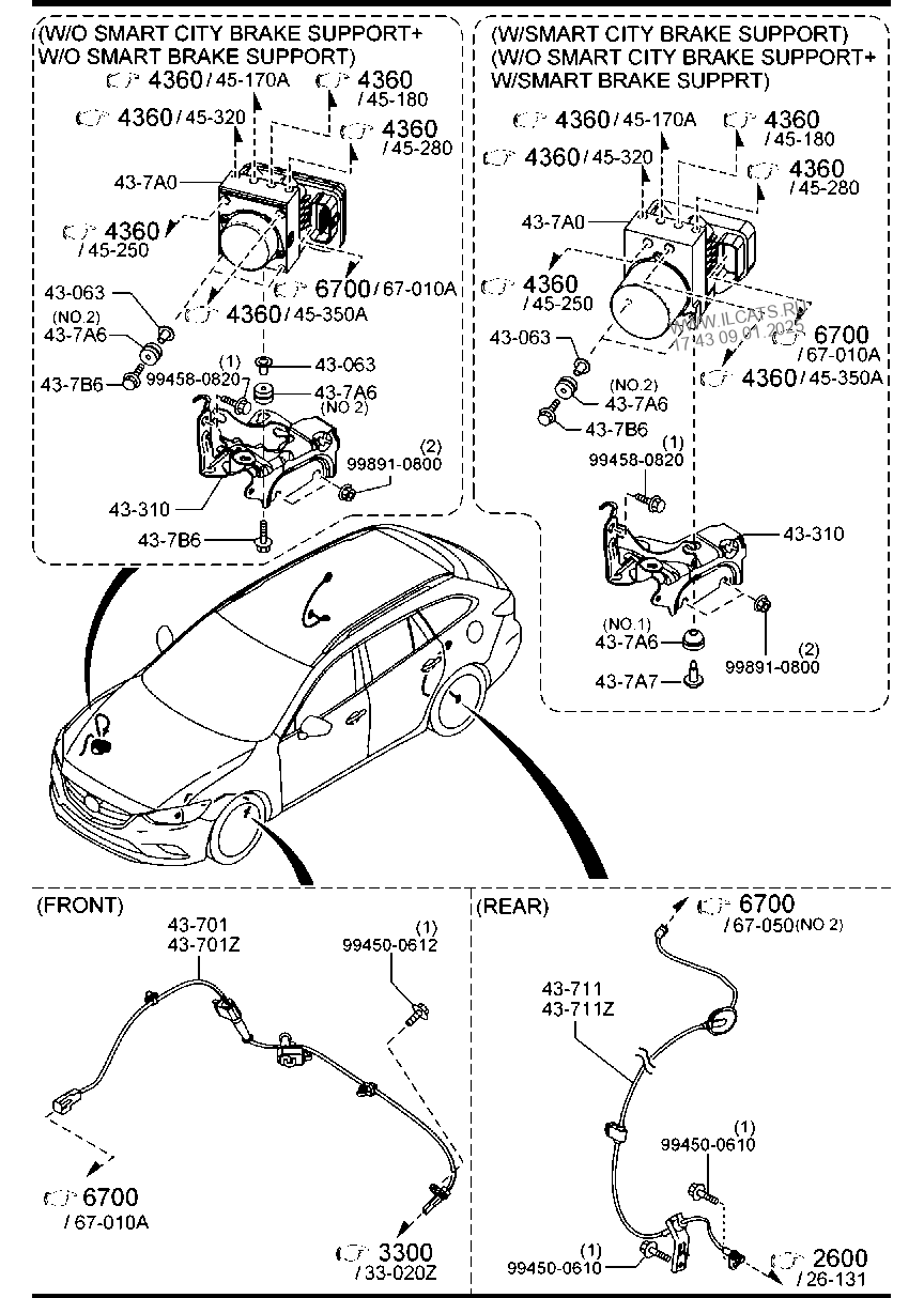 ANTILOCK BRAKE SYSTEM (GJ**** 100001-300000) MAZDA6 WAGON