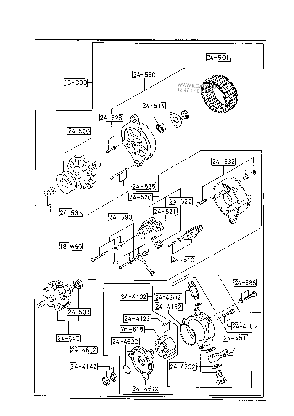 ALTERNATOR (DIESEL) MAZDA B1600