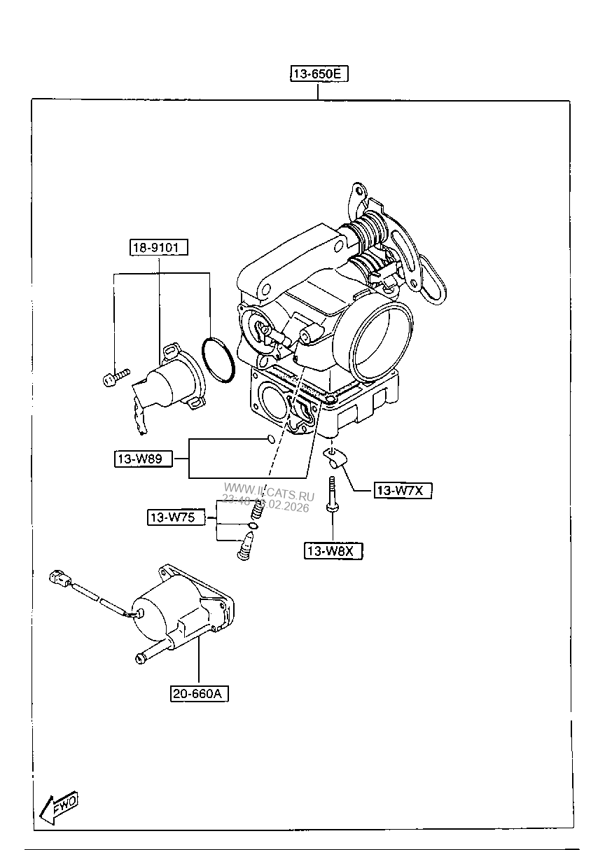 TRANSMISSION CASE (MANUAL) (4X4) MAZDA B2200