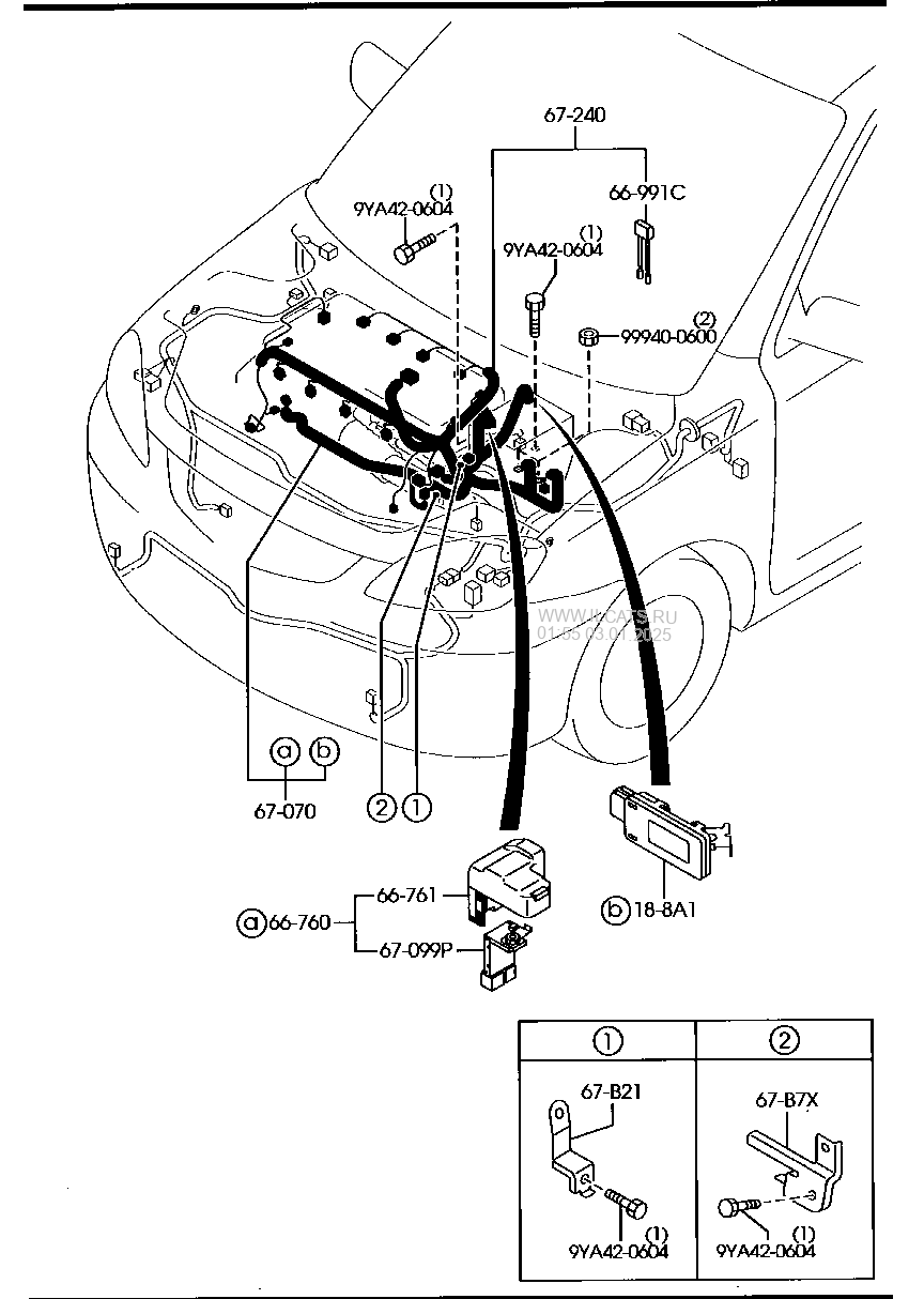 Engine and transmission wire harness MAZDA DEMIO