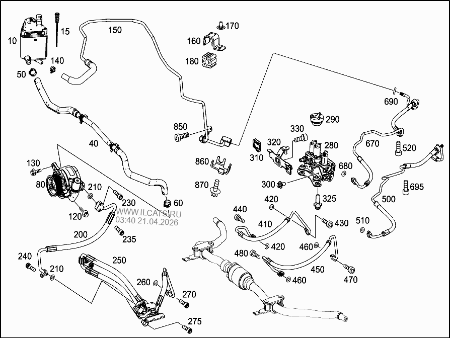 ПНЕВМОПРОВ. И БАЧОК MERCEDES 18.. LS&(963403)