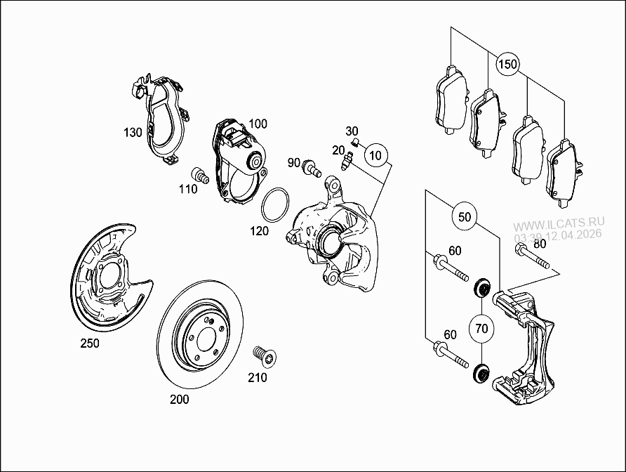 УСИЛИТЕЛЬ ТОРМОЗНОГО ПРИВОДА MERCEDES C 250 BLUETEC / D 4MATIC&(205209)