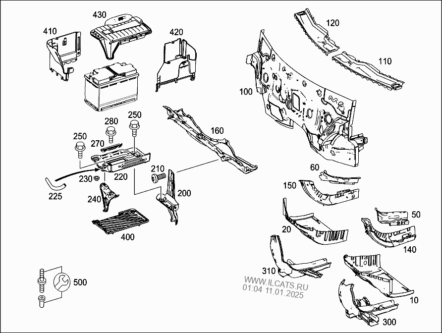 Моторный щит ваз 2110