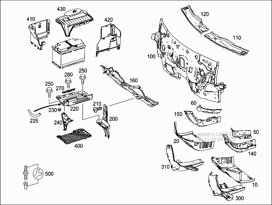 ПЕРЕД. ЭЛЕМ. ЖЕСТКОСТИ И ОПОРА РАДИАТОРА MERCEDES GLA 250&(156944)