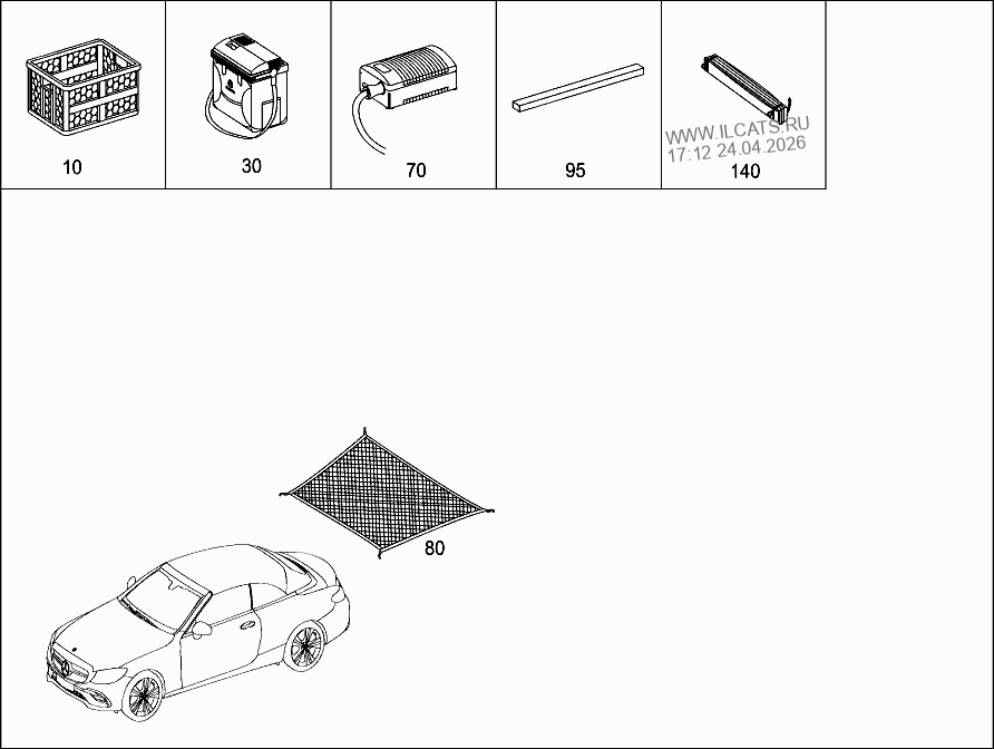 ОТДЕЛКА БАГАЖНИКА/ГРУЗОВОГО ОТСЕКА MERCEDES C 200&(205480)