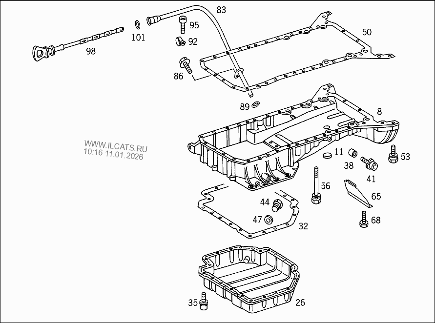 OIL PAN & OIL LEVEL DISPLAY MERCEDES 600 SE V12 / S 600&(140056)