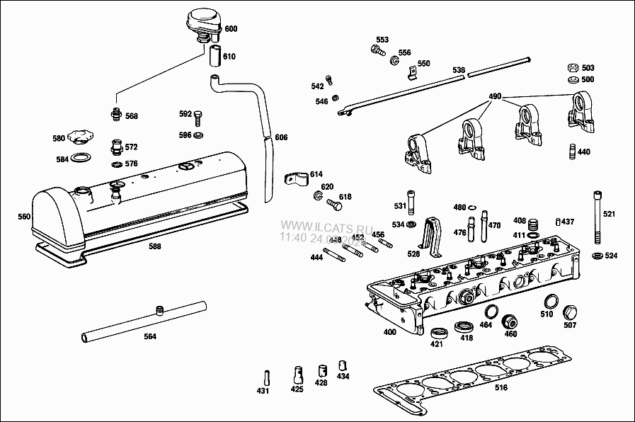 КРЫШКА КЛАПАННОГО МЕХАНИЗМА MERCEDES C 200 CDI&(203007)