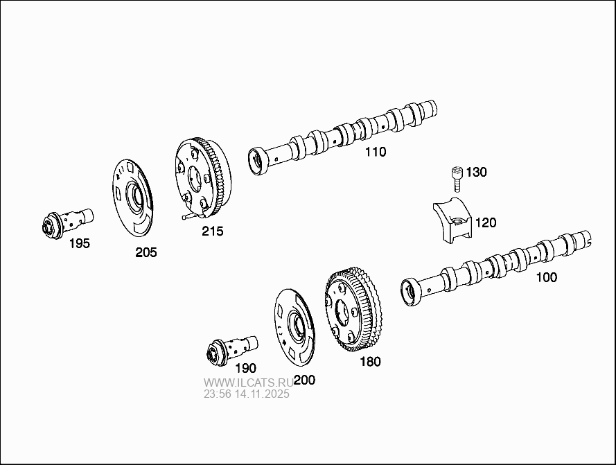 CAMSHAFT AND CAMSHAFT ADJUSTER MERCEDES M272 E25&(272920)