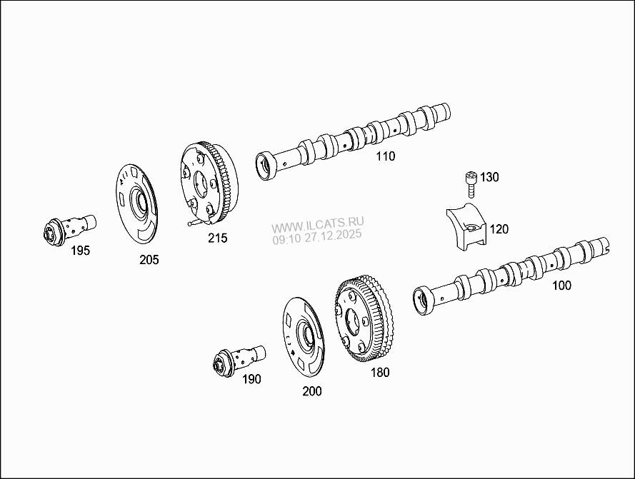 CAMSHAFT AND CAMSHAFT ADJUSTER MERCEDES E 350 4MATIC&(212287)