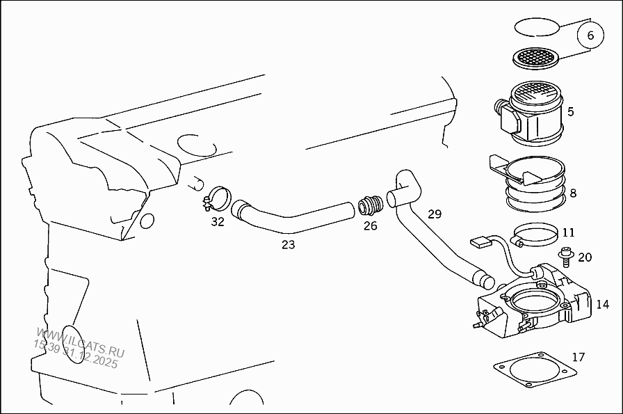 AIRMASS SENSOR,THROTTLE VALVE ACTUATOR; USED WITH LHJETRONIC MERCEDES