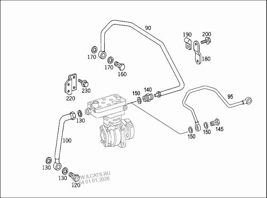 AIR COMPRESSOR MERCEDES OM 460 LA&(460935)