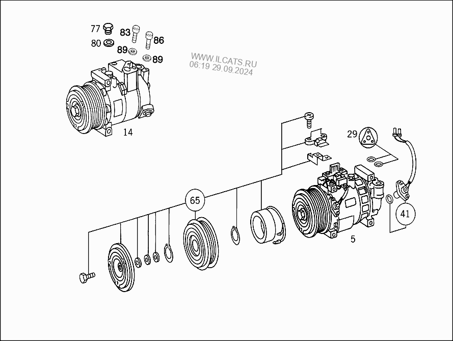 Схема кондиционера мерседес w202