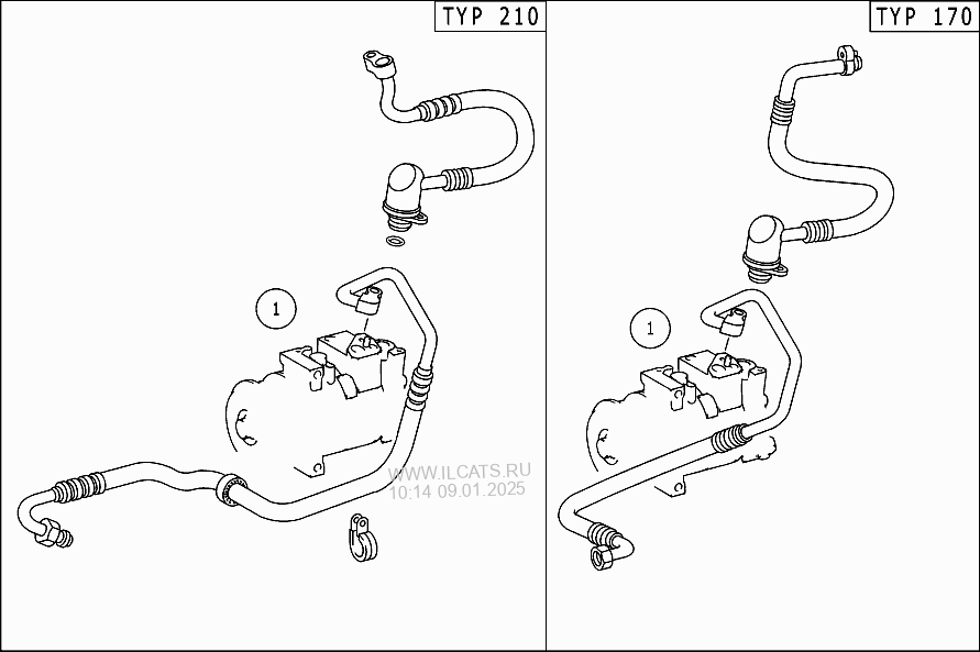 REFRIGERANT COMPRESSOR ATTACHMENT PARTS MERCEDES M111 E23 EVO ML&(111981)