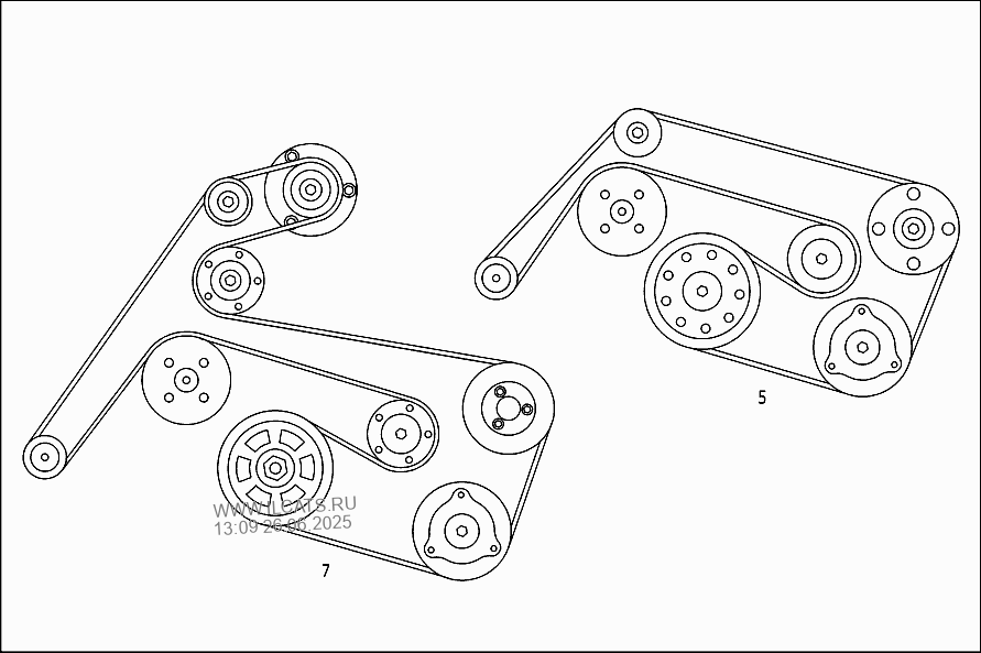 Схема ремня мерседес вито