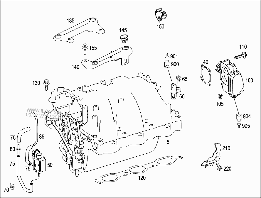 INTAKE MANIFOLD MERCEDES M272 E25&(272920)
