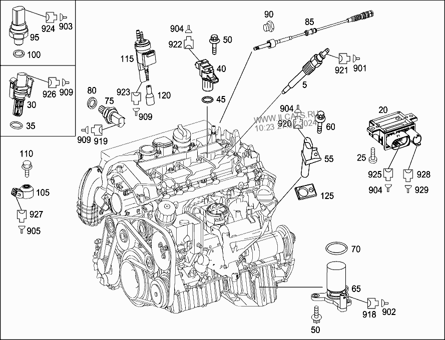 Схема двигателя 646