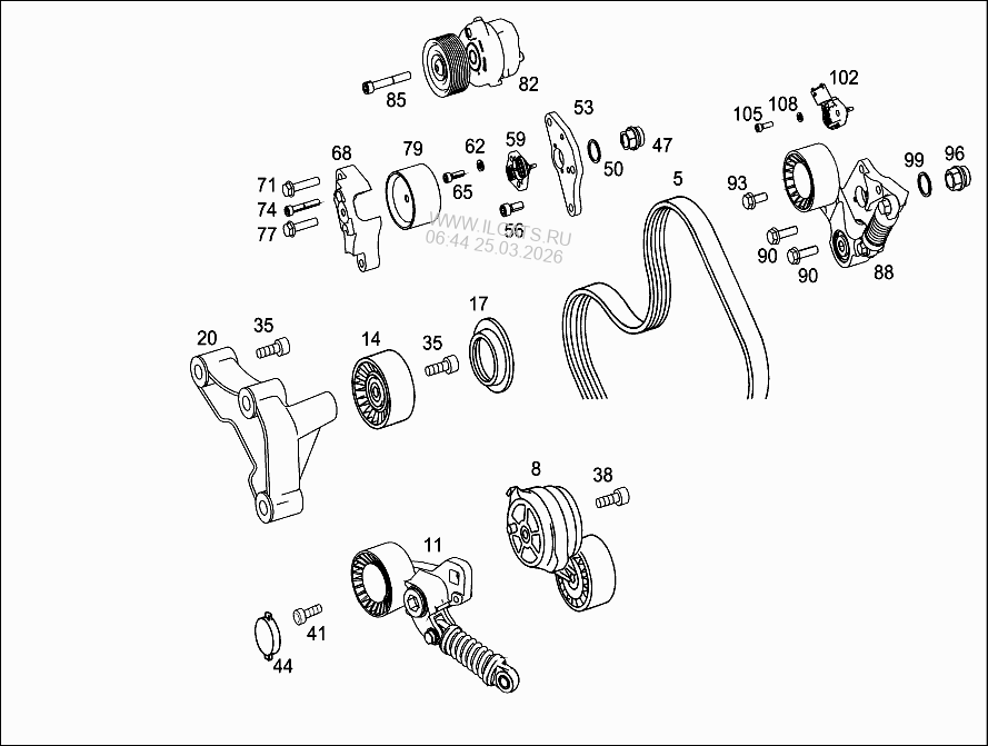 Система охлаждения мерседес 211 схема - фото