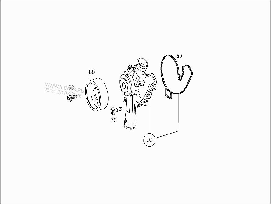 НАСОС ОЖ MERCEDES LK 2638&(696367)