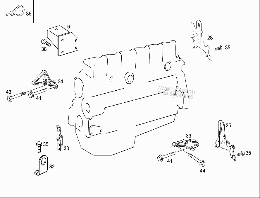 ПОДВЕСКА ДВИГАТЕЛЯ MERCEDES M 180&(180954)