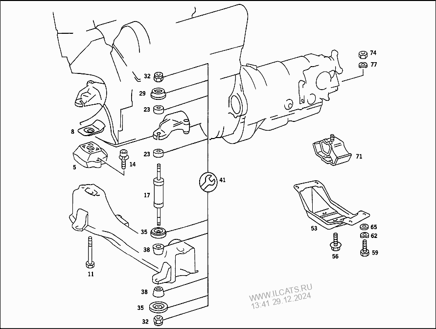 ENGINE SUSPENSION MERCEDES 500 SEC&(126044)