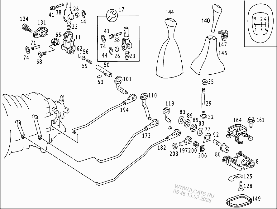 Схема переключения передач мерседес 814