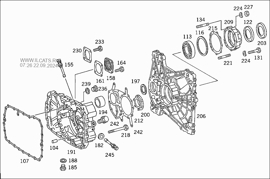 Transmission case. Mercedes 2233.