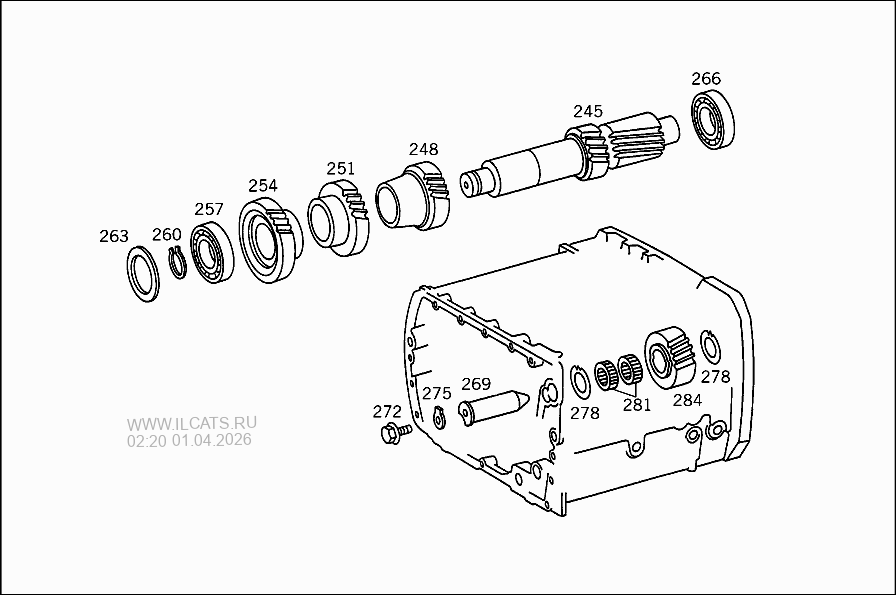 КОРПУС КП И КРЫШКА MERCEDES 208CDI&(901611)