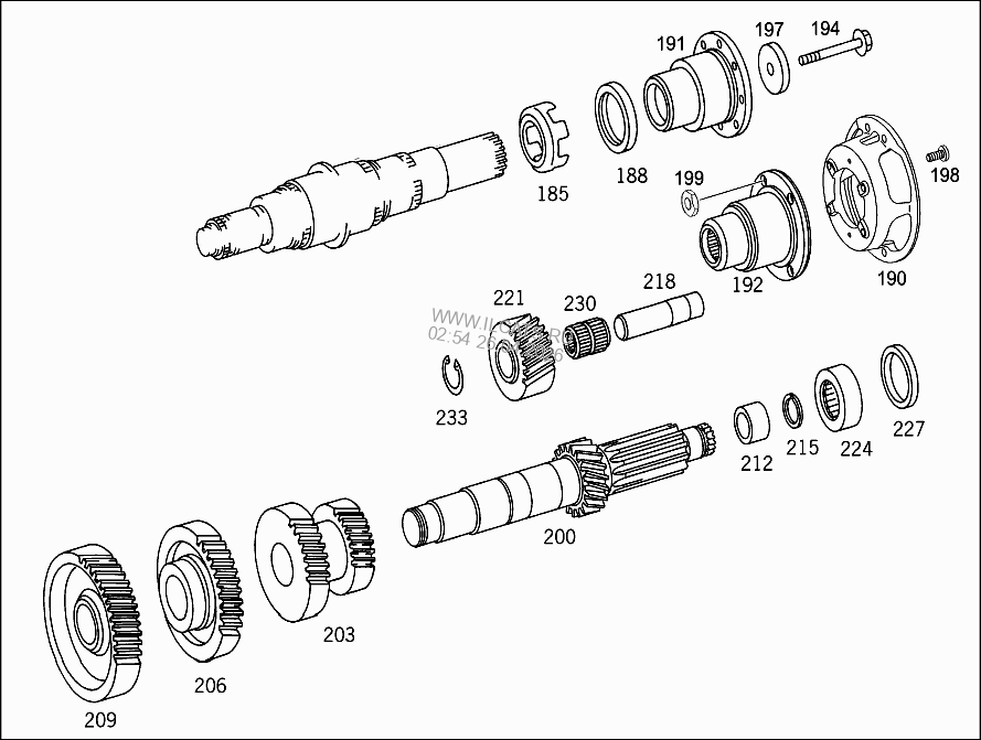 ВАЛЫ КП И ШЕСТЕРНИ MERCEDES 1117 S&(676354)