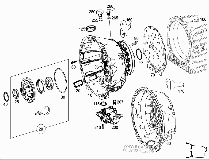 CONVERTER HOUSING,OIL PUMP MERCEDES C 63 AMG&(204377)
