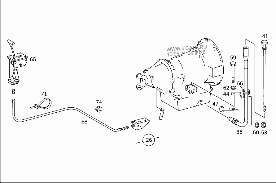 TRANSMISSION ATTACHMENT PARTS MERCEDES O 400 UPA&(664290)