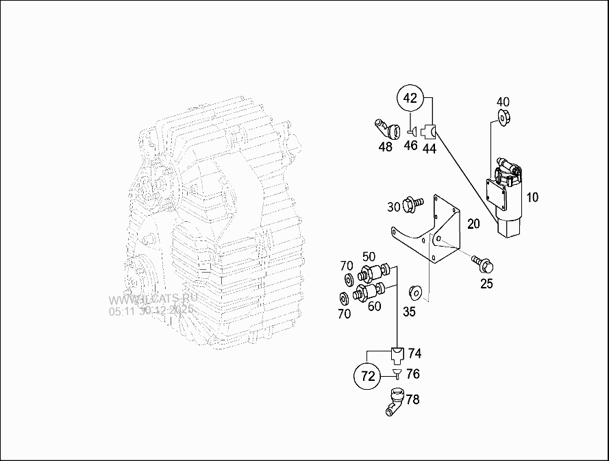 TRANSFER CASE OIL COOLING MERCEDES 1823 L 1833 L&(950539)