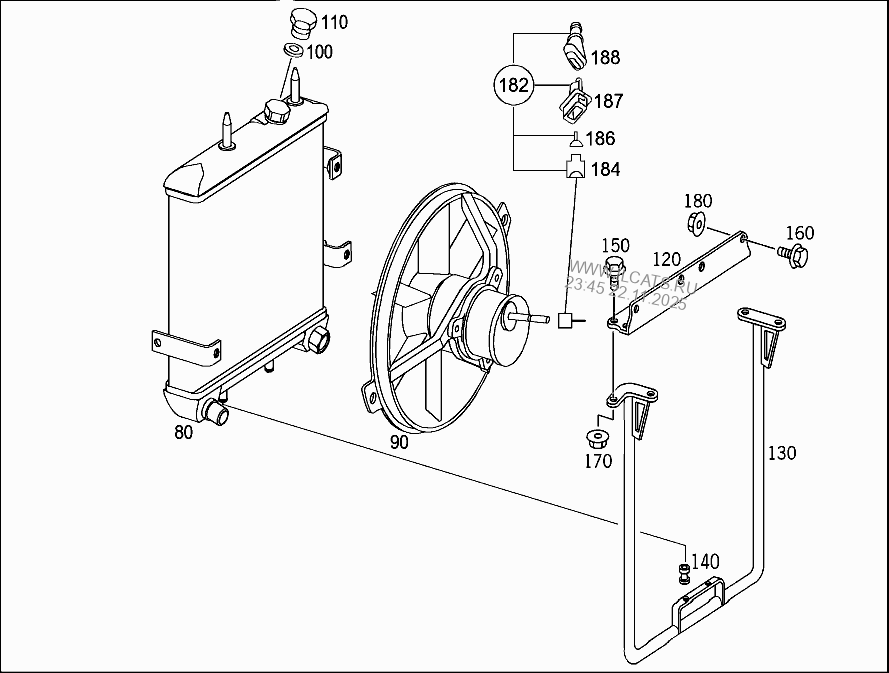 TRANSFER CASE OIL COOLING MERCEDES 1823 L 1833 L&(950539)