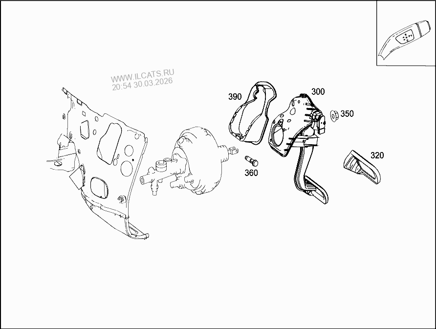 ПЕДАЛЬНЫЙ УЗЕЛ С ПОДШИПНИКАМИ MERCEDES C 180&(202078)