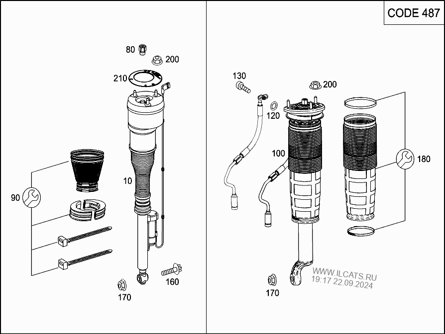 Мерседес w220 схема пневмоподвески