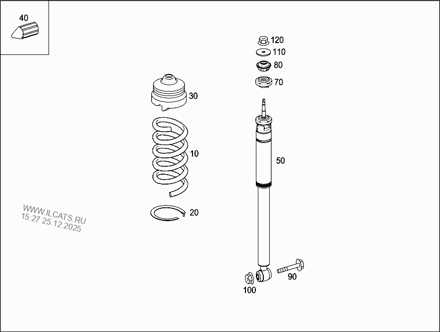 REAR SPRINGS AND SUSPENSION STANDARD SUSPENSION MERCEDES CLS 350&(219356)