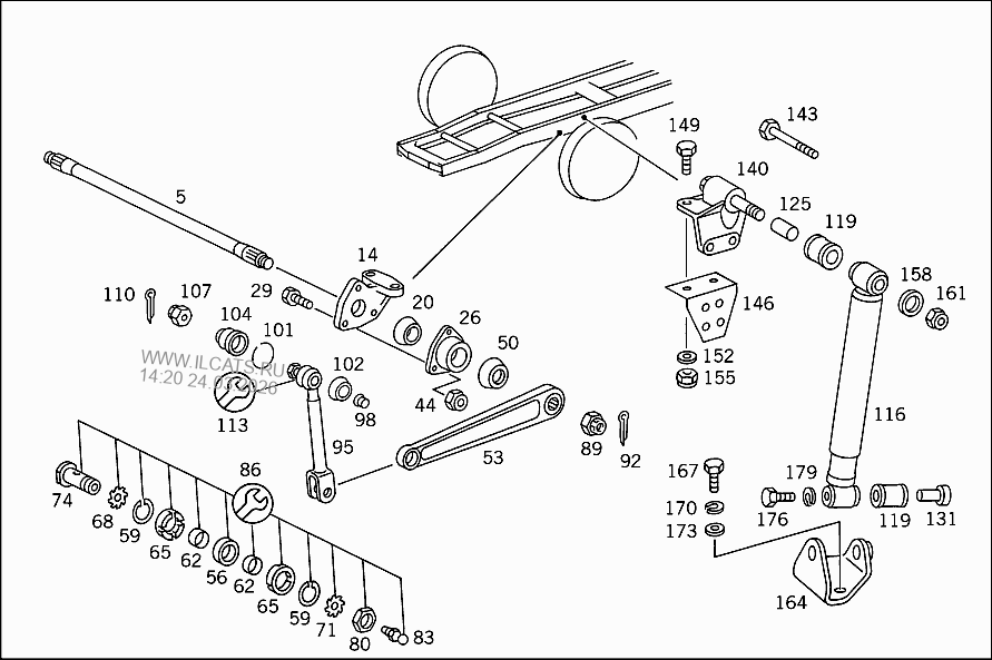 Схема пневмоподвески мерседес 2429 - фото