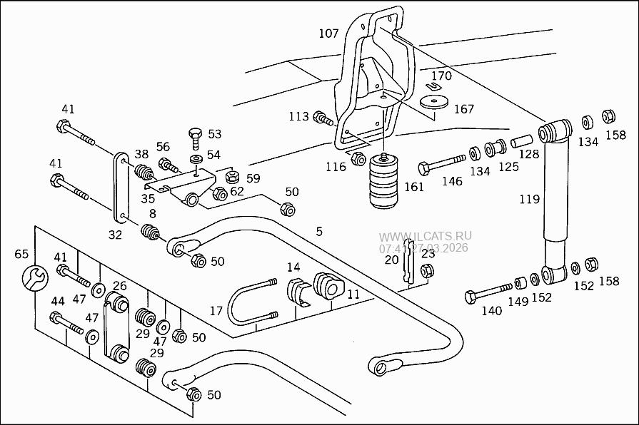 СХЕМА ПРОКЛАДКИ ТРУБОПРОВОДОВ ГИДРОСИСТ. MERCEDES CL 500 / CL 550 USA ...