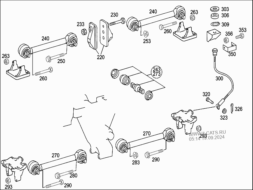 Central Bearing Rear Axle Control Arm Mercedes 2726 B 6x4 36 Nbsp