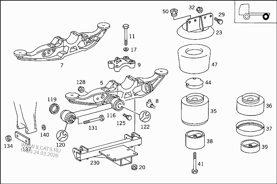 Схема пневмоподвески мерседес 2429 - фото