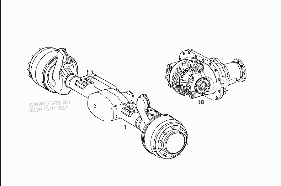 Передний мост мерседес актрос 6х6 схема
