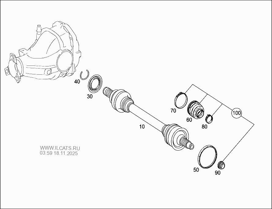 AXLE SHAFT MERCEDES SLK 350&(172457)