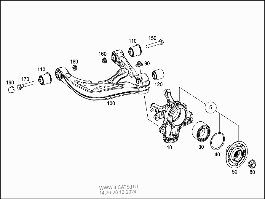 REAR AXLE SUSPENSION MERCEDES GLE 350 D 4MATIC&(292323)